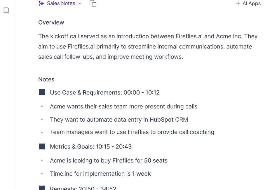 Fireflies.ai AI meeting recorder and transcription tool for Zoom and Google Meet